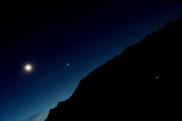 Moon and Venus Rise over Peloncillo Mountains