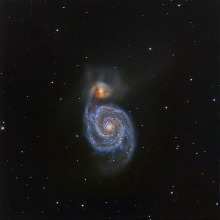 M51 NGC 5194 The Whirlpool Galaxy NGC 5195 (companion)