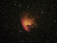NGC 281 Pac Man Nebula in Ha/Oiii/Sii