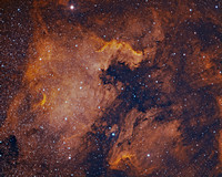 Caldwell 20 NGC 7000 Sh 2-117 North America Nebula (Ha-HaOiii-Oiii)