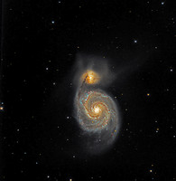 M51 NGC 5194 The Whirlpool Galaxy NGC 5195 combo