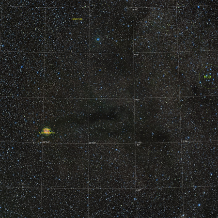 IC 5146 Sh 2-125 Cocoon Nebula labelled