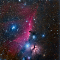 B 33 the Horse Head NGC 2024 the Flame Nebula