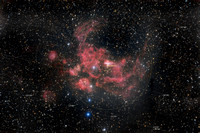 Sh 2-11 Lobster Nebula, NGC 6357 labelled