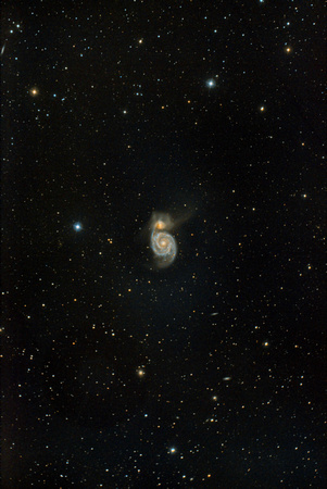 M51 Whirlpool Galaxy with NGC 5195 ver 2