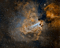 M17 NGC 6618 Sh 2-45 The Omega Nebula, Swan Nebula ver Pix