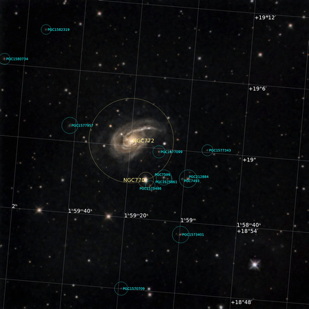 NGC 772 Arp 78 labelled PGC