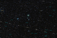 Caldwell 85 IC 2391 Omicron Velorum Cluster labelled
