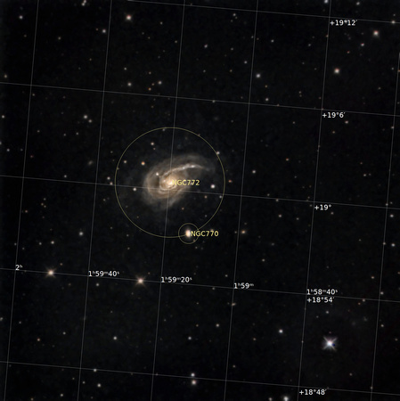 NGC 772 Arp 78 labelled NGC