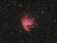 NGC 281 Pac Man Nebula in Ha/Sii/Oiii