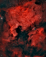 Caldwell 20 NGC 7000 Sh 2-117 North America Nebula (Ha-Oiii-Oiii)