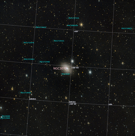 NGC 3077 labelled