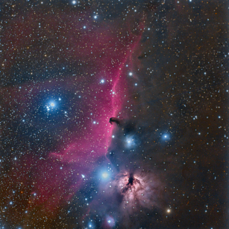 B 33 the Horse Head NGC 2024 the Flame Nebula