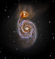 Messier 51 NGC 5194 Whirlpool Galaxy NGC 5195 ver 2
