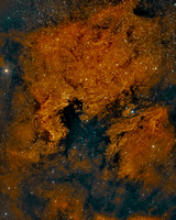 Caldwell 20 NGC 7000 Sh 2-117 North America Nebula (Ha-Oiii-Oiii) ver2