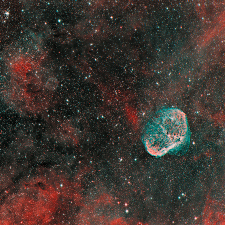 Caldwell 27  NGC 6888 Sh 2-105 Crescent Nebula PN-G75.5+1.7 The Soap Bubble
