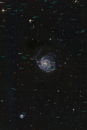 M-101 NGC 5457 labelled
